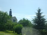 Kościół Matki Bożej Pocieszenia, z drogi w kierunku Lublina