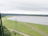 Zbiornik górny Elektroni Żarnowiec, Gniewino, widok z wieży widokowej Kaszubskige Oka