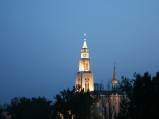 Oświetlony Kościół przy Placu Szembeka