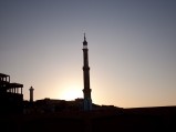 Meczet w Hurghadzie, o zachodzie słońca