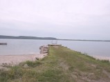 Dojście do pomostu w Lubkowowie, jezioro Żarnowieckie
