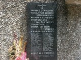 Tablica informacyjna, miejsce pamięci w Kumowej Dolinie w Chełmie