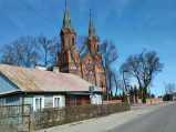 Wieże kościoła w Grębkowie