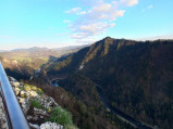 Widok z Sokolicy na Dunajec, Krościenko nad Dunajcem