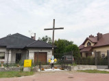 Kapliczka, krzyż, figurka, Ossów