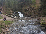 Wodospad Zaskalnik, widok z góry,  Szczawnica 