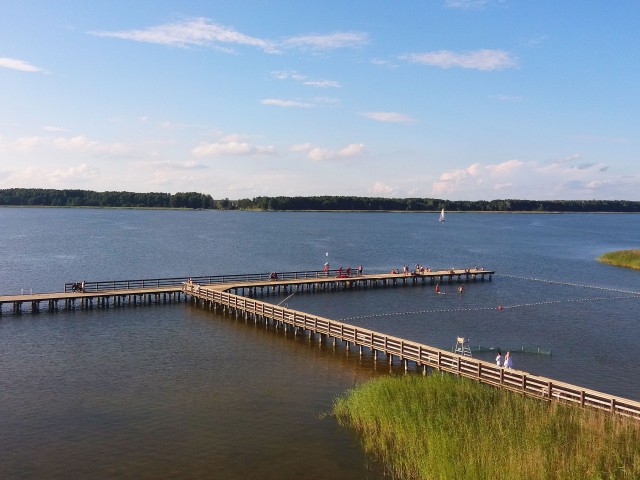 Plaża miejska w Piszu mapa, zdjecia, Pisz